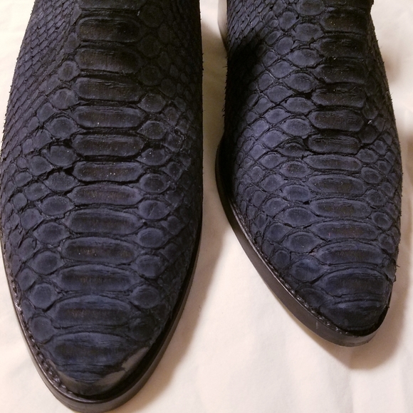 Chelsea Boots Navy Snake Size 10M - Picture 7 of 13